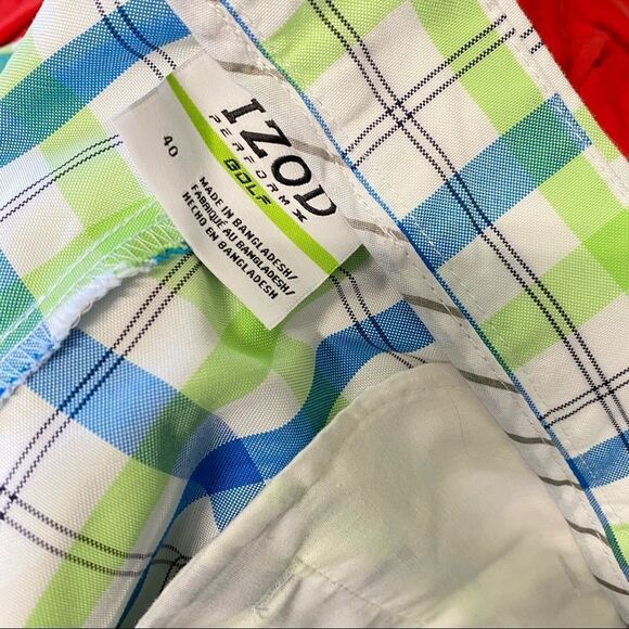 Izod Plaid Golf Shorts Perform X Men's 40 - Picture 3 of 7